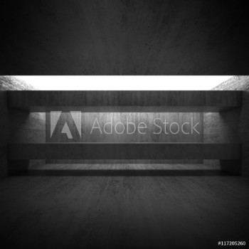 Picture of Abstract empty 3d concrete interior with girders